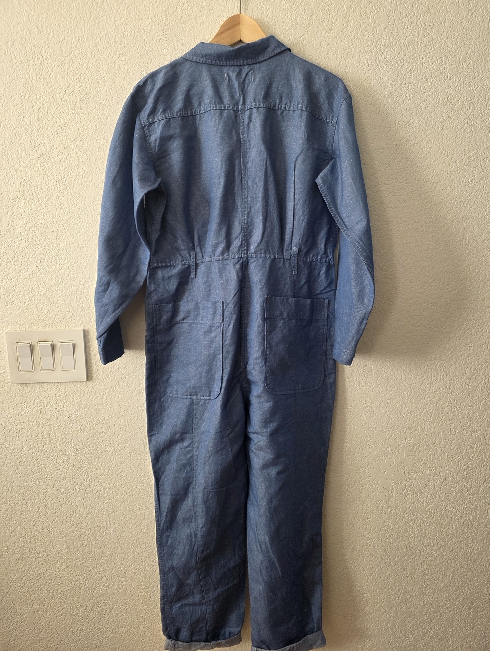 Alex Mill Linen Cotton Jumpsuit Blue S NEW - Picture 11 of 11